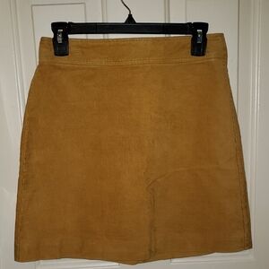 J. Crew Factory Mustard Corduroy Mini Skirt Size 0